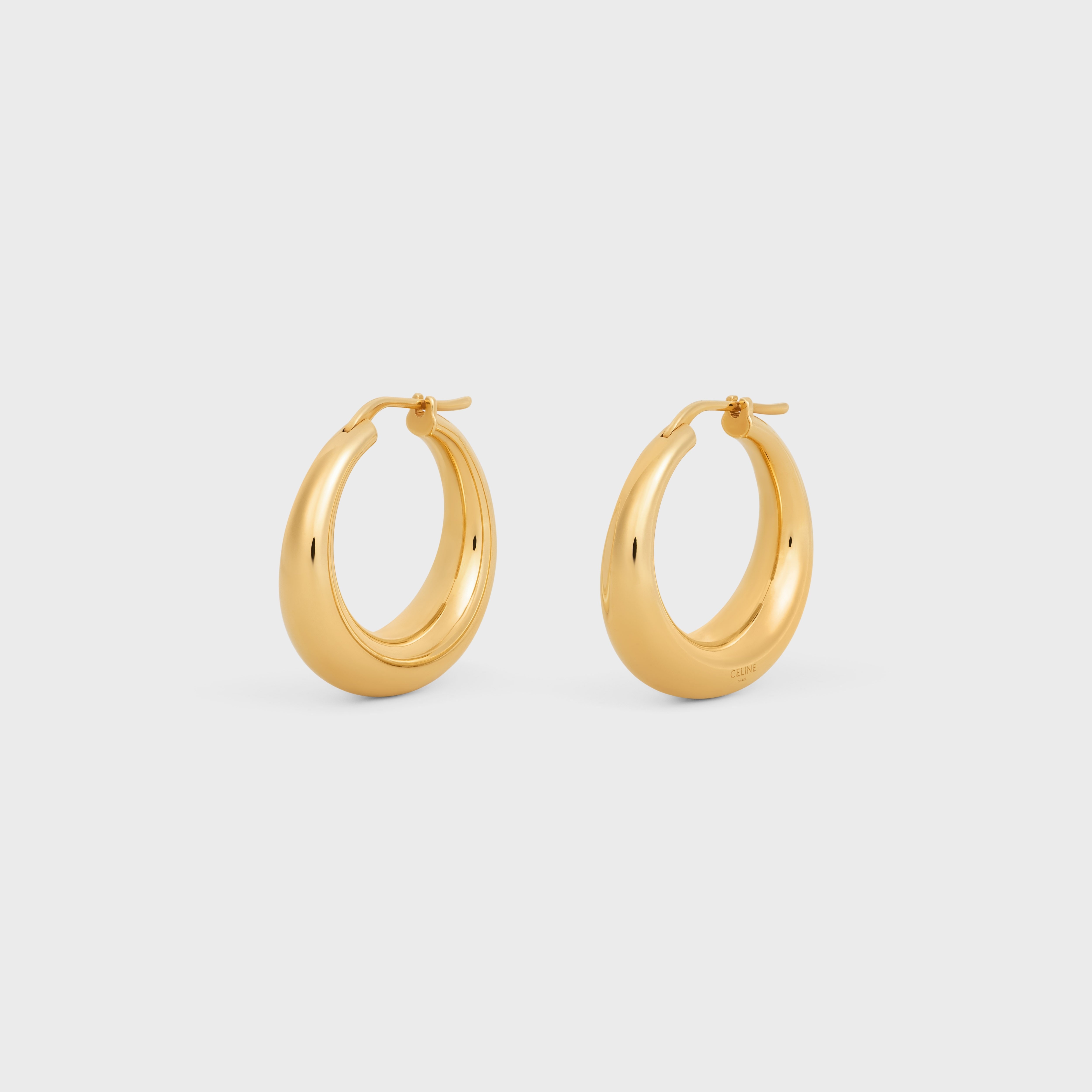 Formes Abstraites Hoops in Brass with Gold Finish - 2