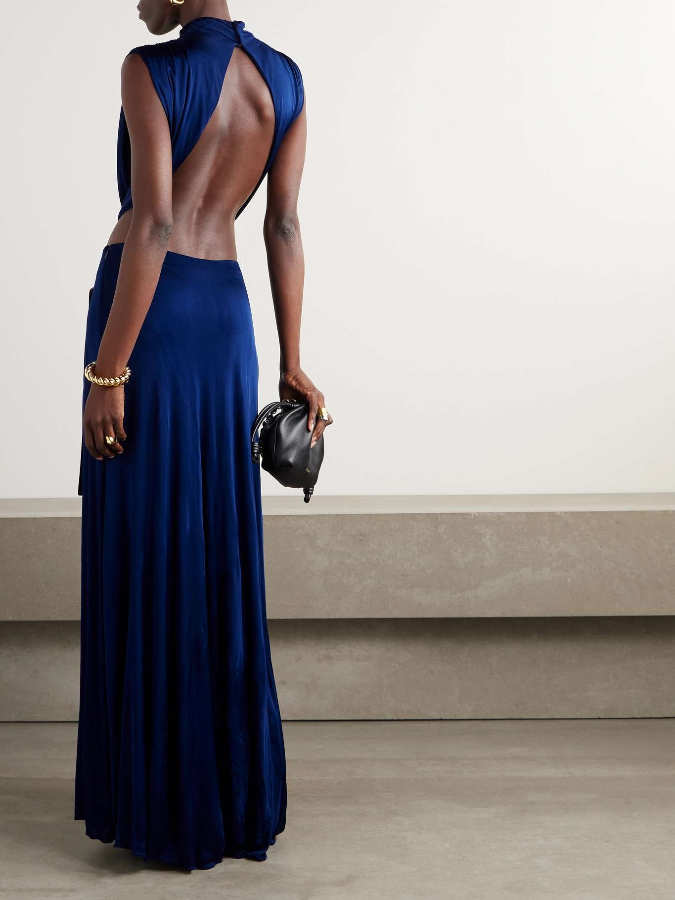 Embellished gathered jersey gown - 3