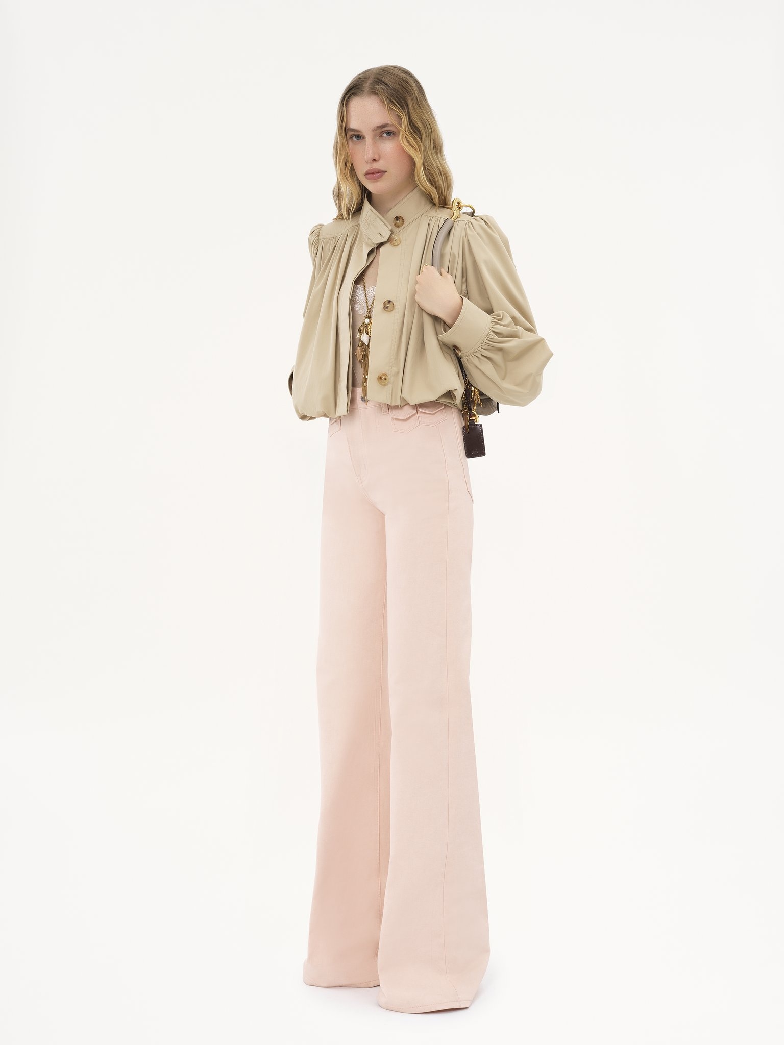 HIGH-RISE FLARE JEANS IN DENIM - 3