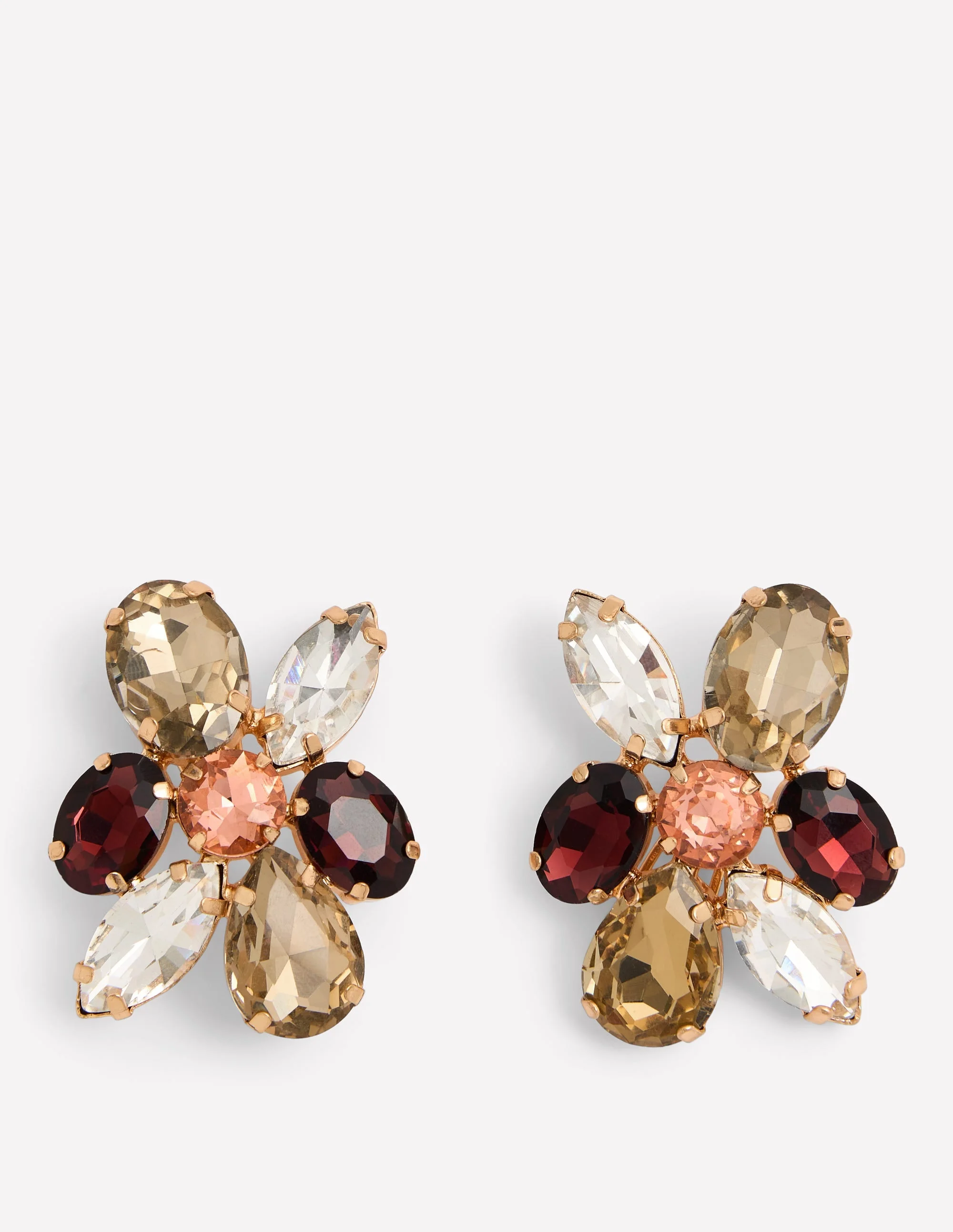 Statement Cluster Studs-Red Multi - 1