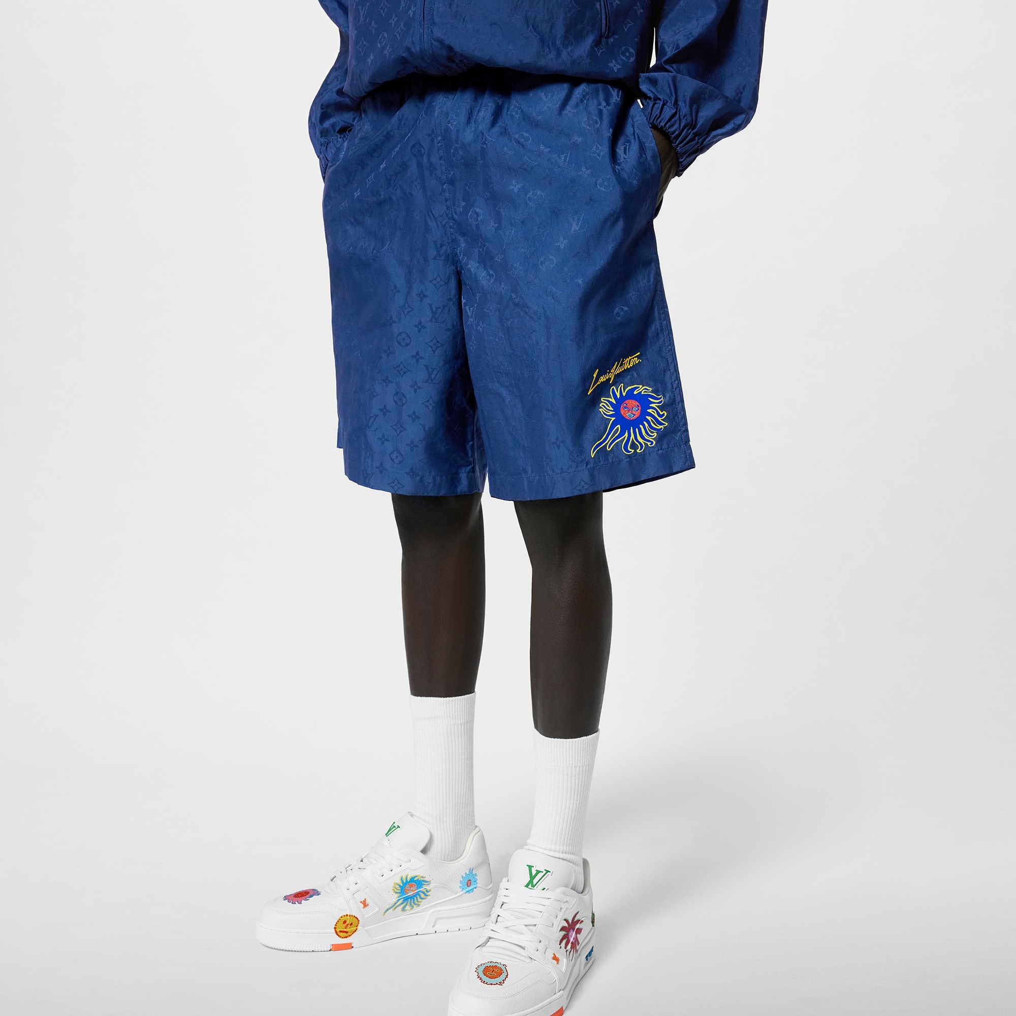 LV x YK Monogram Faces Swimshorts - 5
