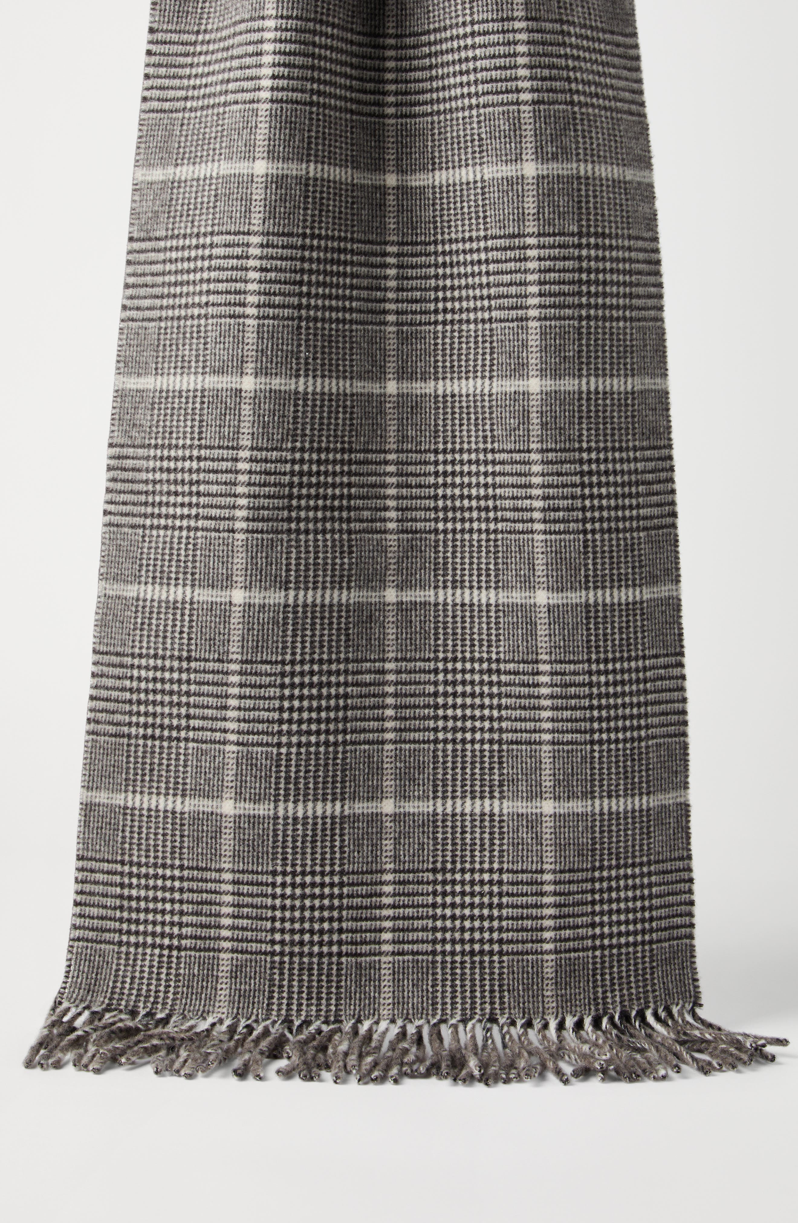 Brunello Cucinelli Prince of Wales scarf in Brown at Nordstrom - 2