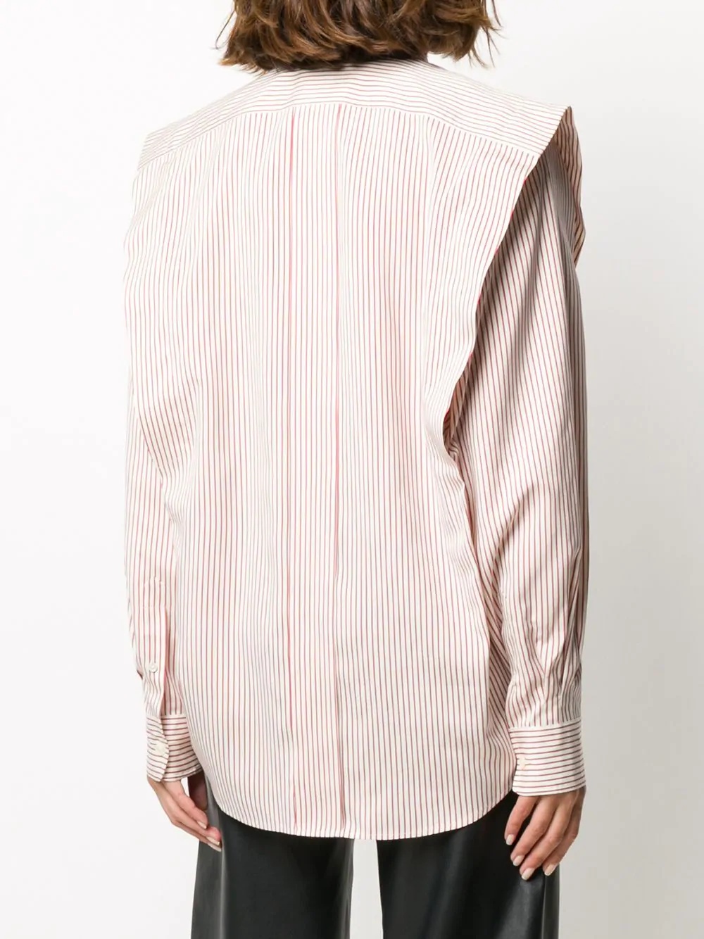 stripe print cotton shirt - 4