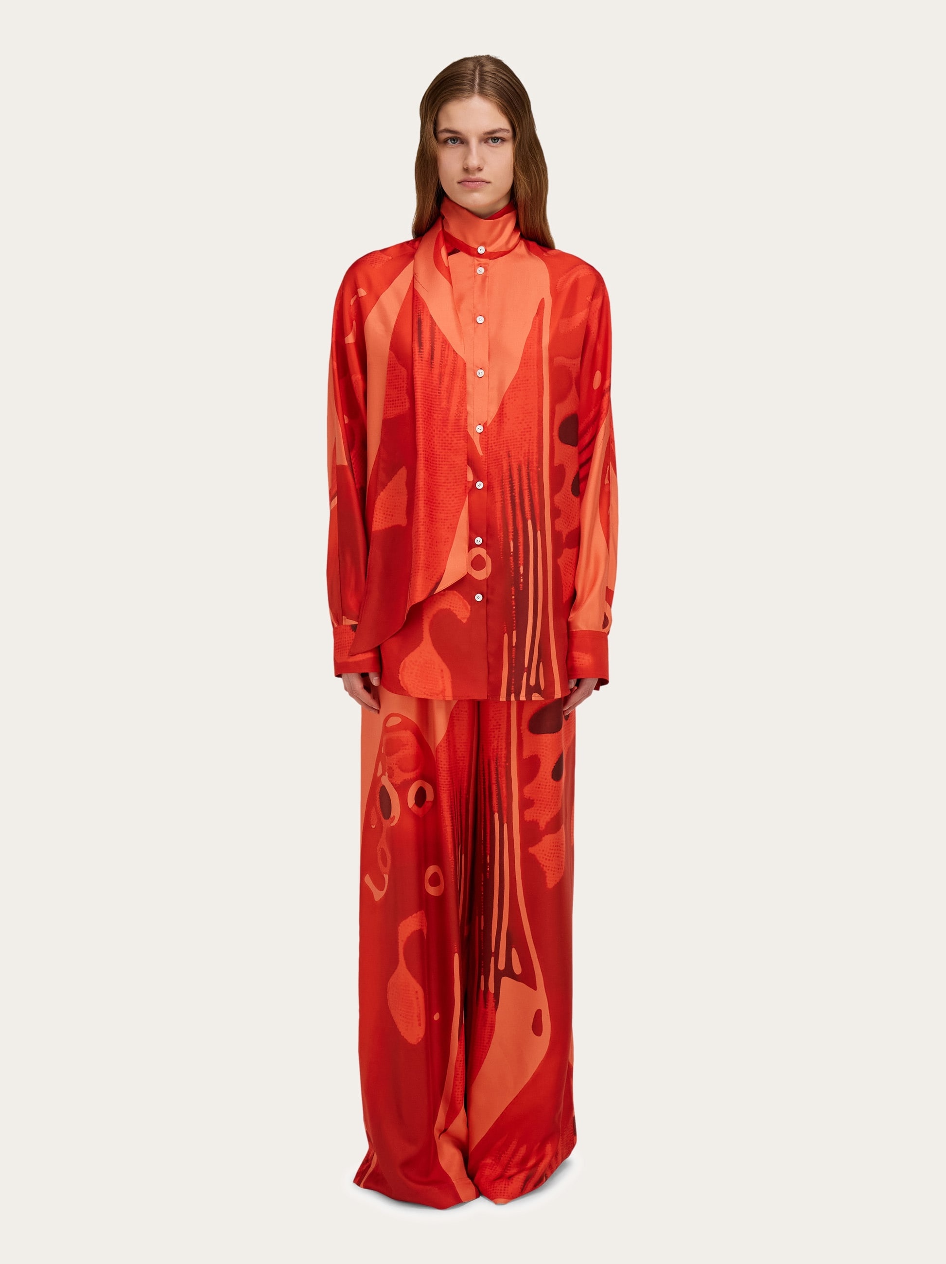 Silk shirt with sash detail - 2