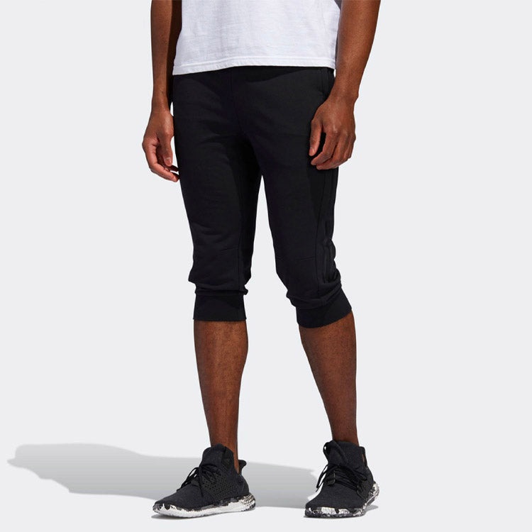 adidas M PNT 34 DK 3S Training Running Sports Slim Fit Cropped Pants Black FT2839 - 3