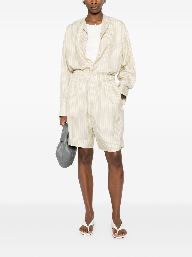 Carven striped-pattern collarless shirt outlook