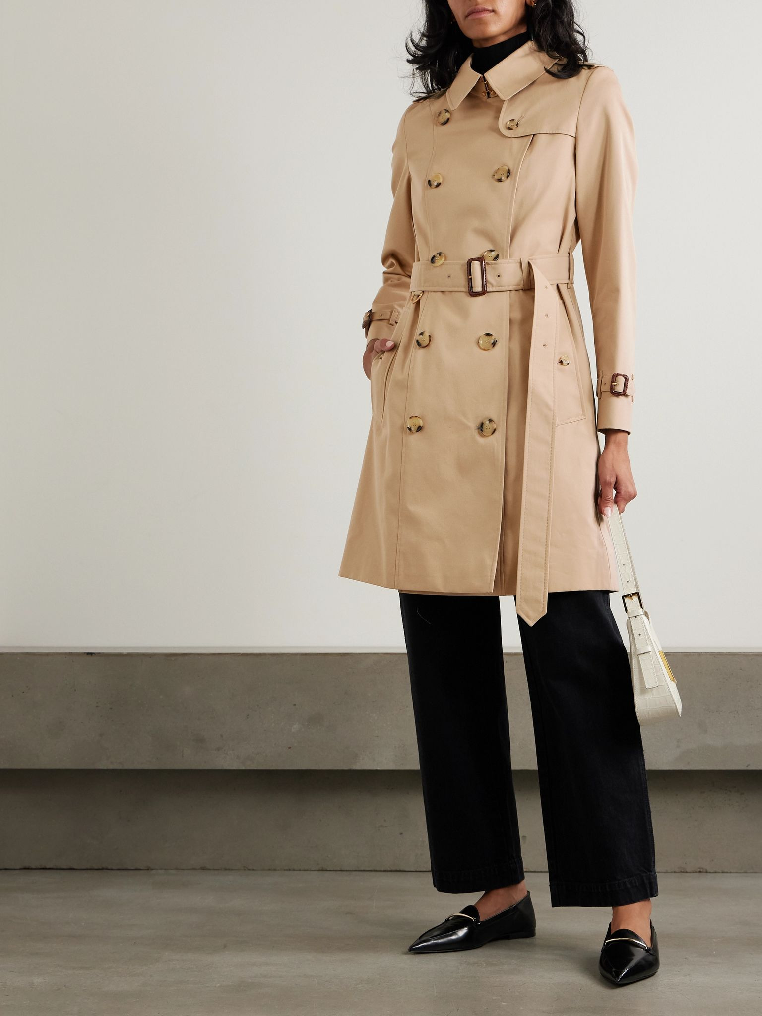 Chelsea organic cotton-gabardine trench coat Neutral - 2
