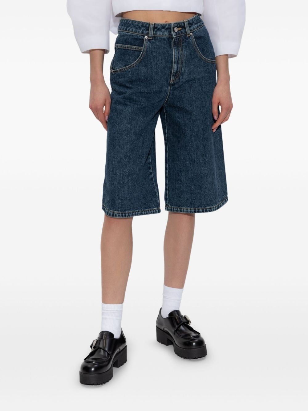 Givenchy Givenchy Women `Curved Side` Denim Shorts