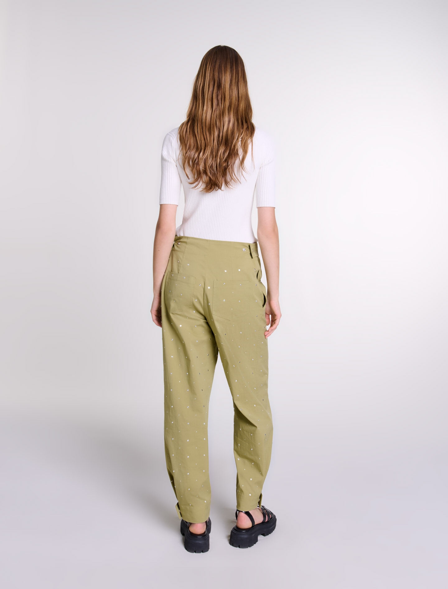 Cotton and silk ribbed top - 4
