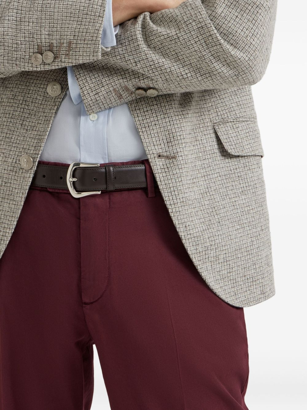 garment-dyed gabardine trousers - 5