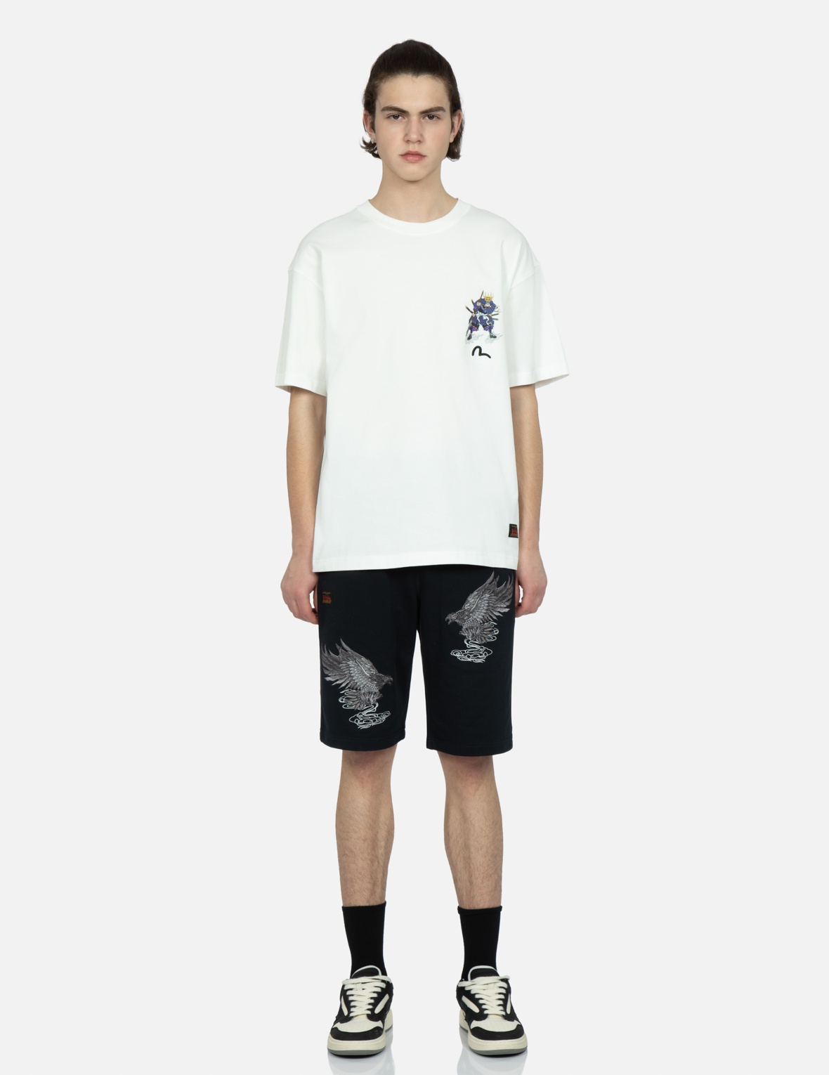 EAGLE EMBROIDERY SWEAT SHORTS - 5