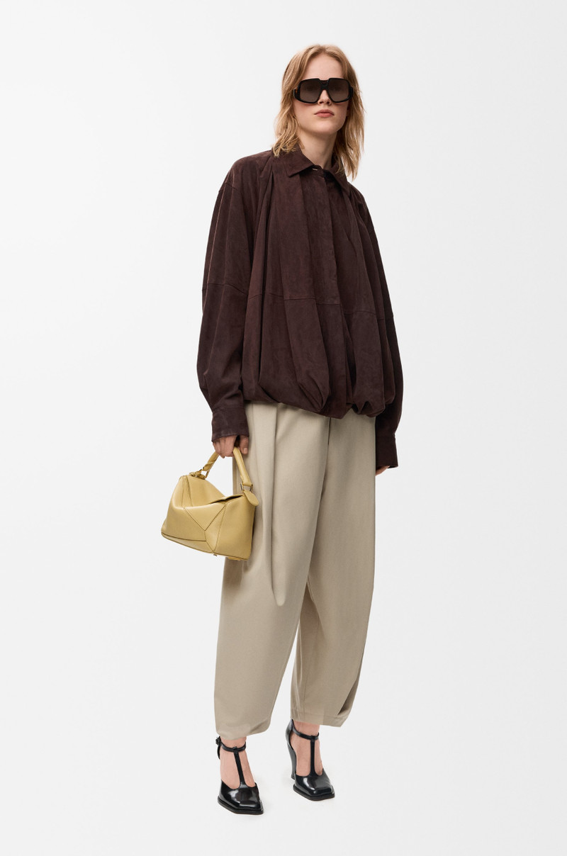 Loewe Draped shirt in suede goatskin outlook