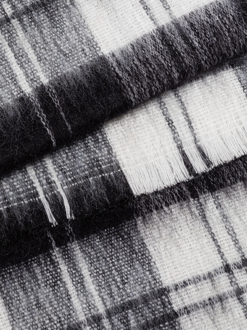 Mackintosh ERSKINE BLACK & WHITE MOHAIR SCARF outlook