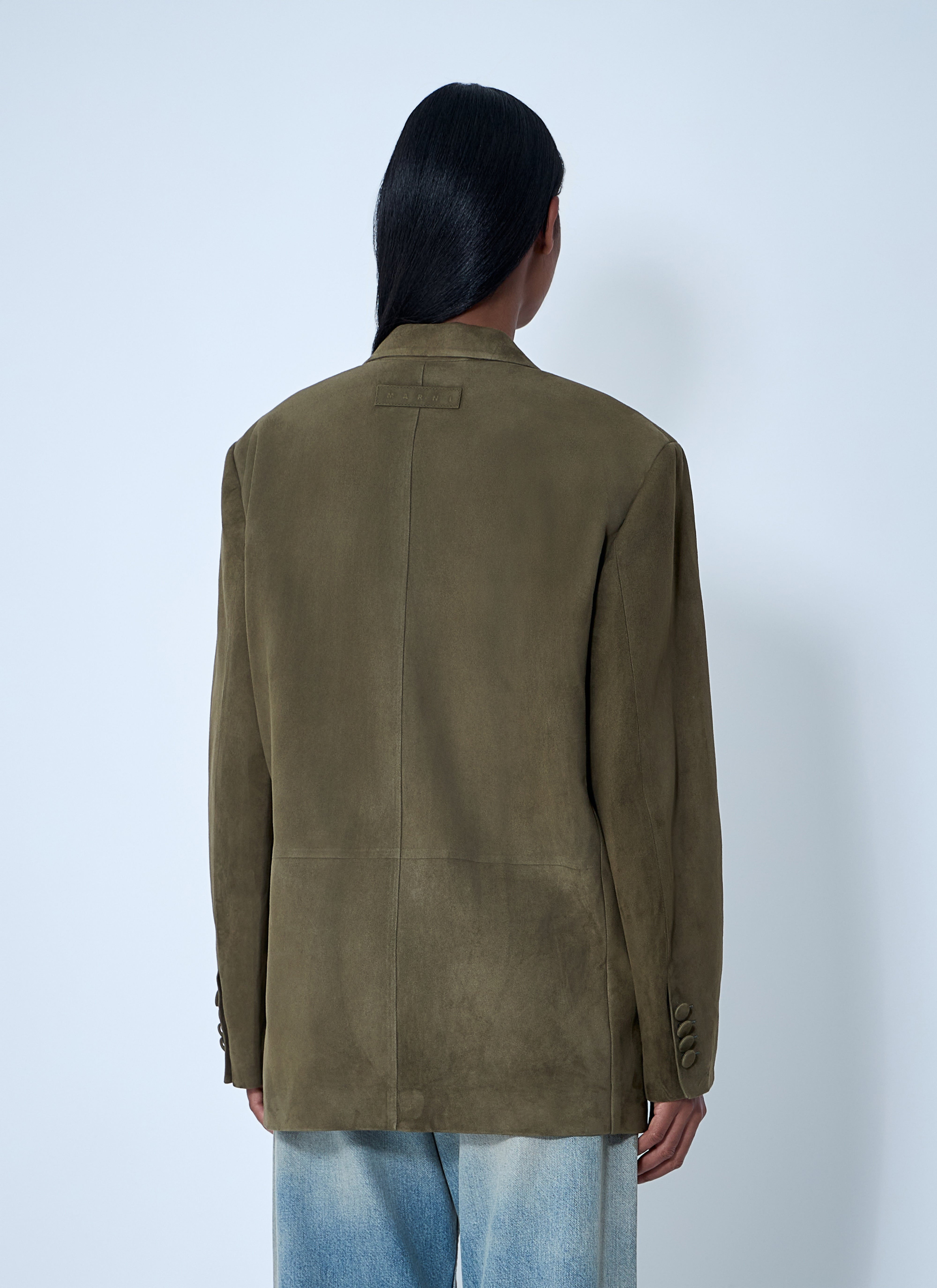 Marni Women Suede Single-Breasted Blazer - 4