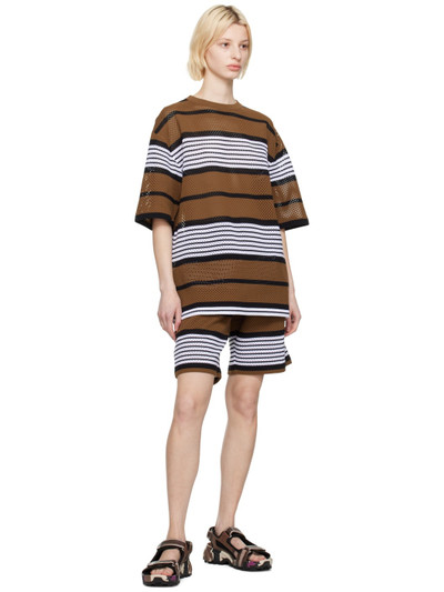 Burberry Brown Stripe Shorts outlook