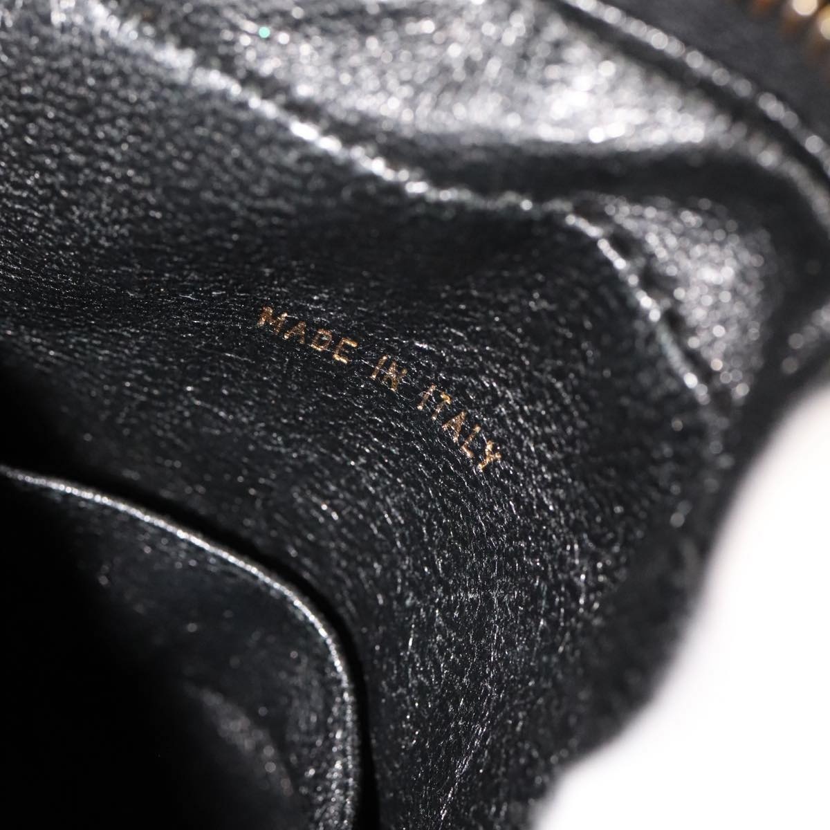 CHANEL Matelasse Hand Bag Suede Black CC - 16
