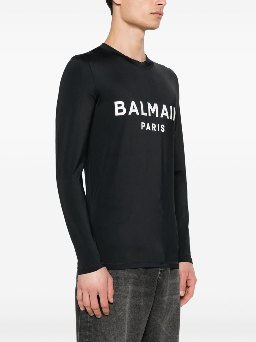 logo-print longsleeved T-shirt - 3