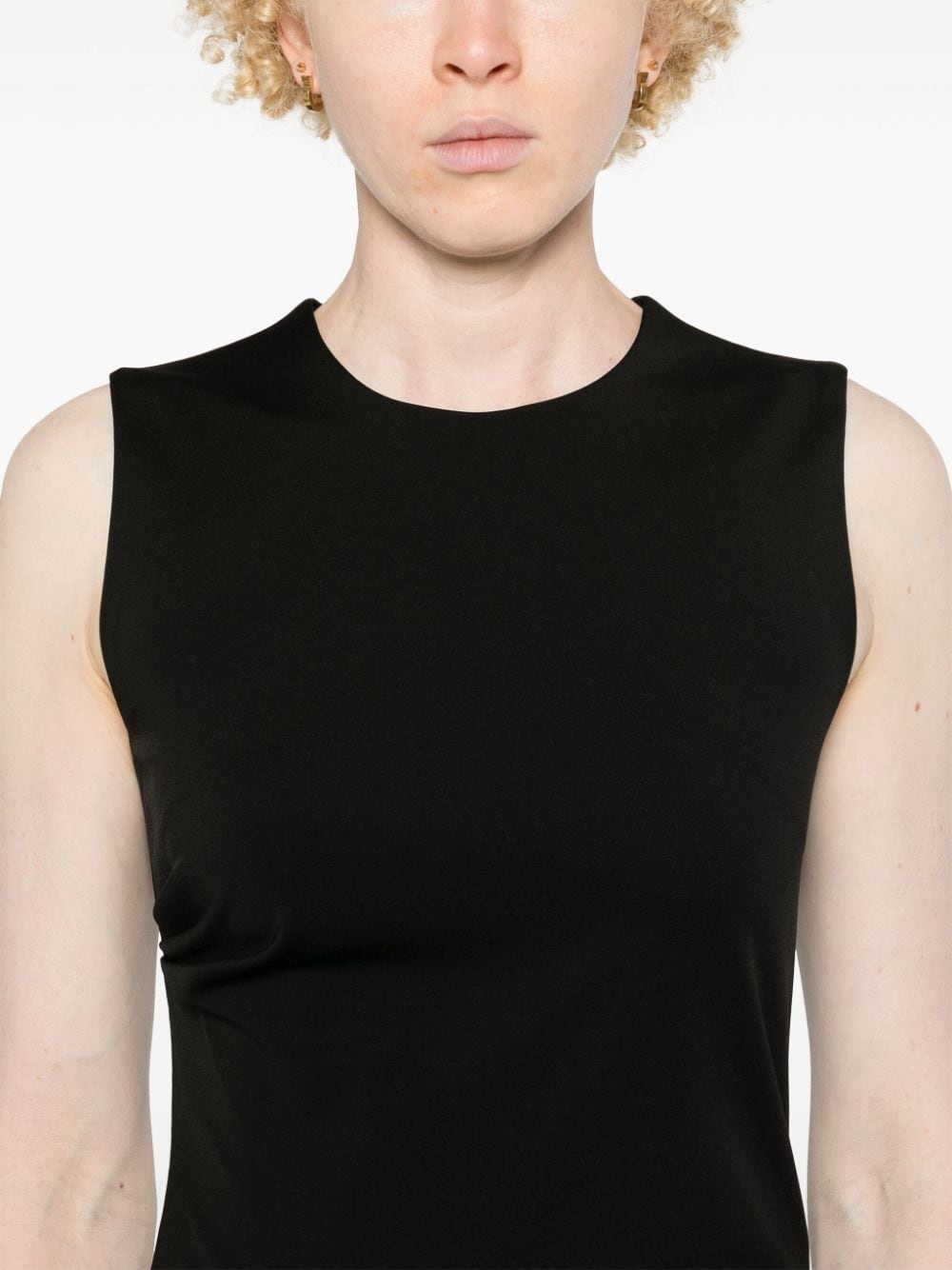 drape-detail midi dress - 5