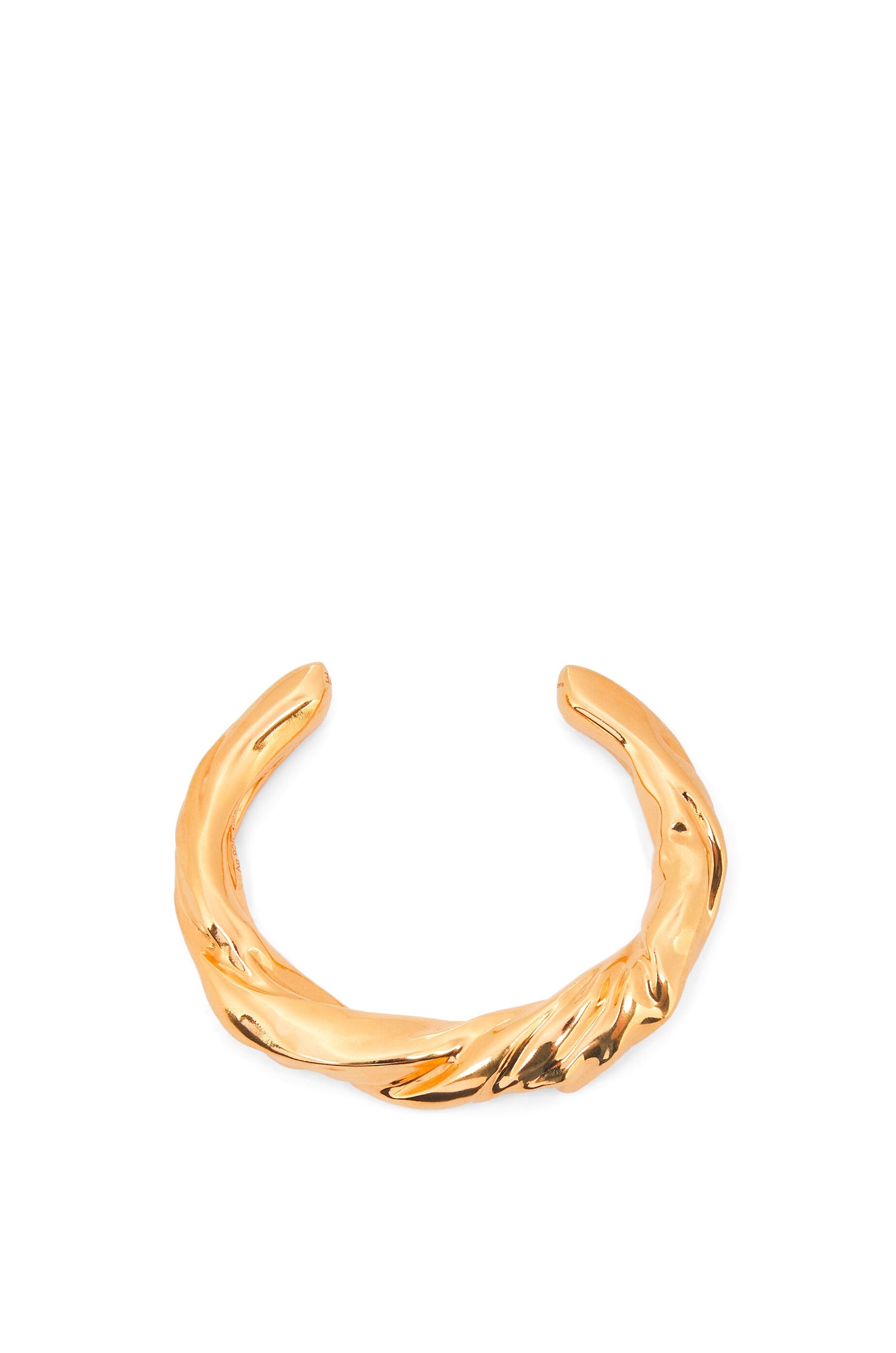 Small nappa twist cuff in sterling silver - 3