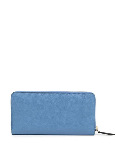 Smythson leather zip-up wallet outlook