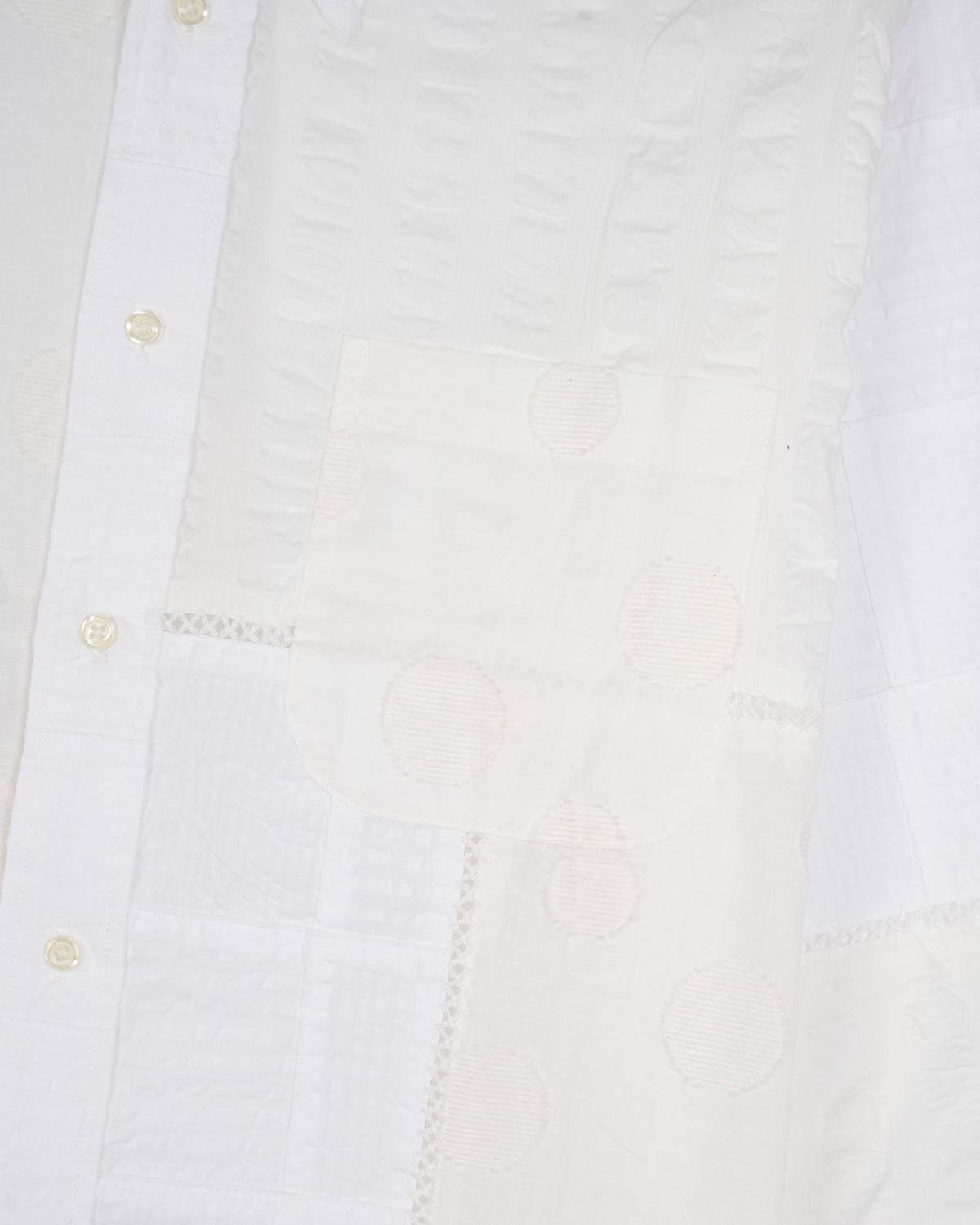 Brooks Brothers California Patchwork Oxford Button Up Shirt - White Multi - 4