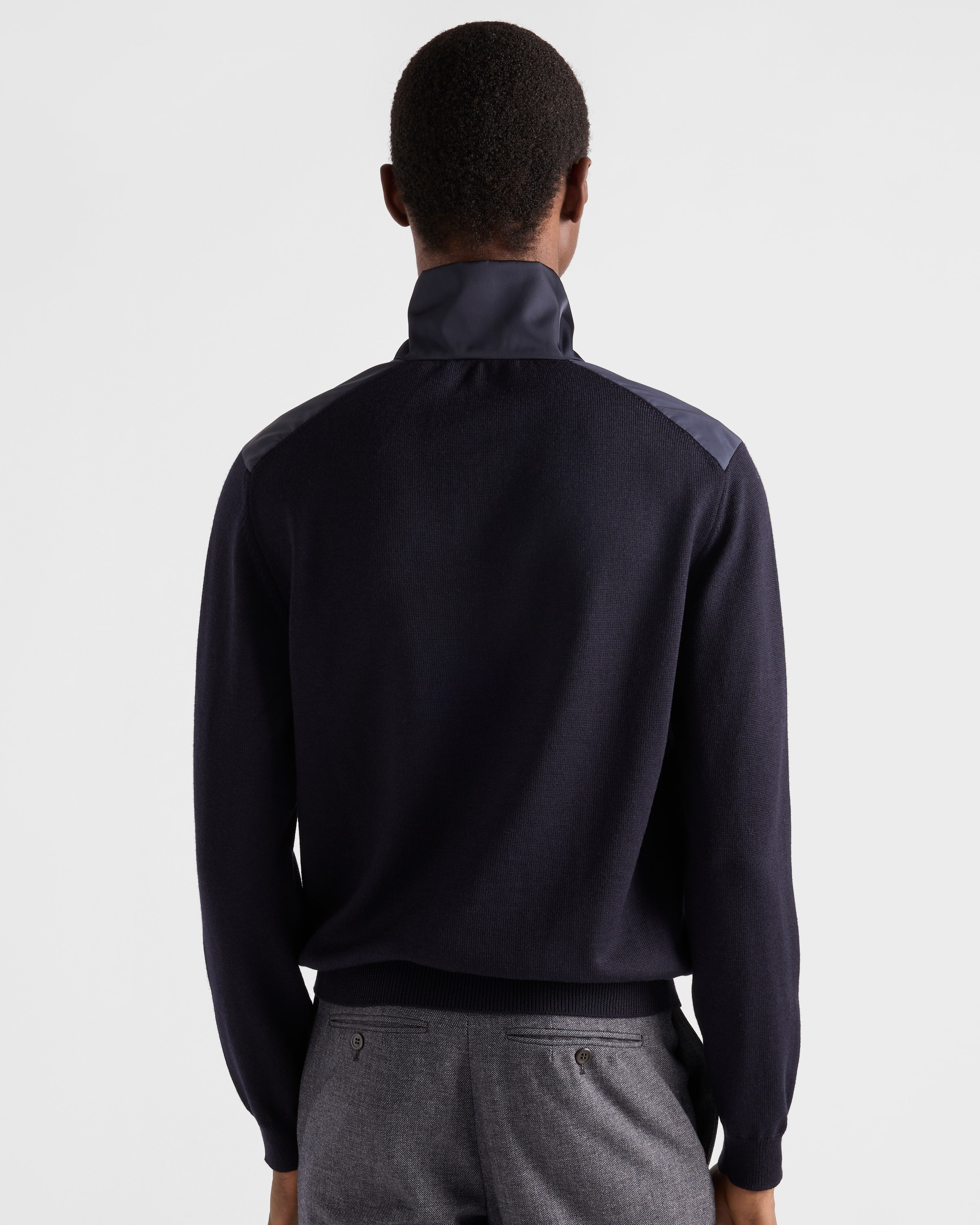 Superfine wool zipper cardigan - 5