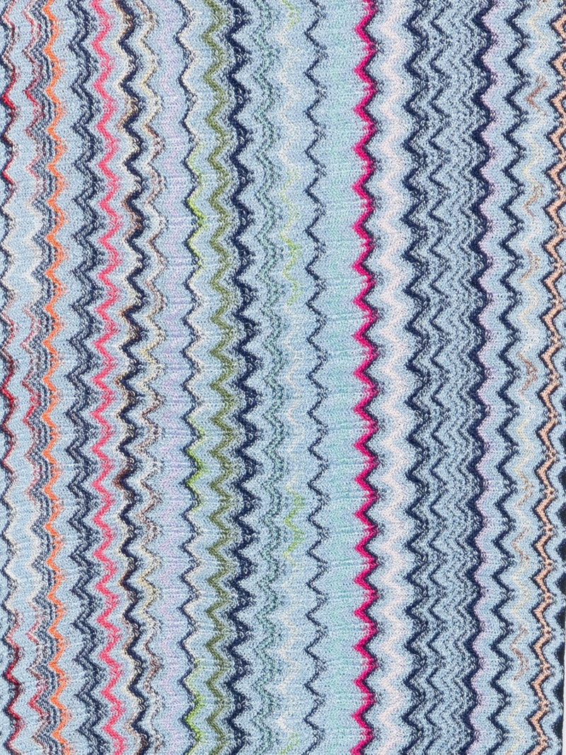 Missoni zigzag-knit fringed scarf outlook