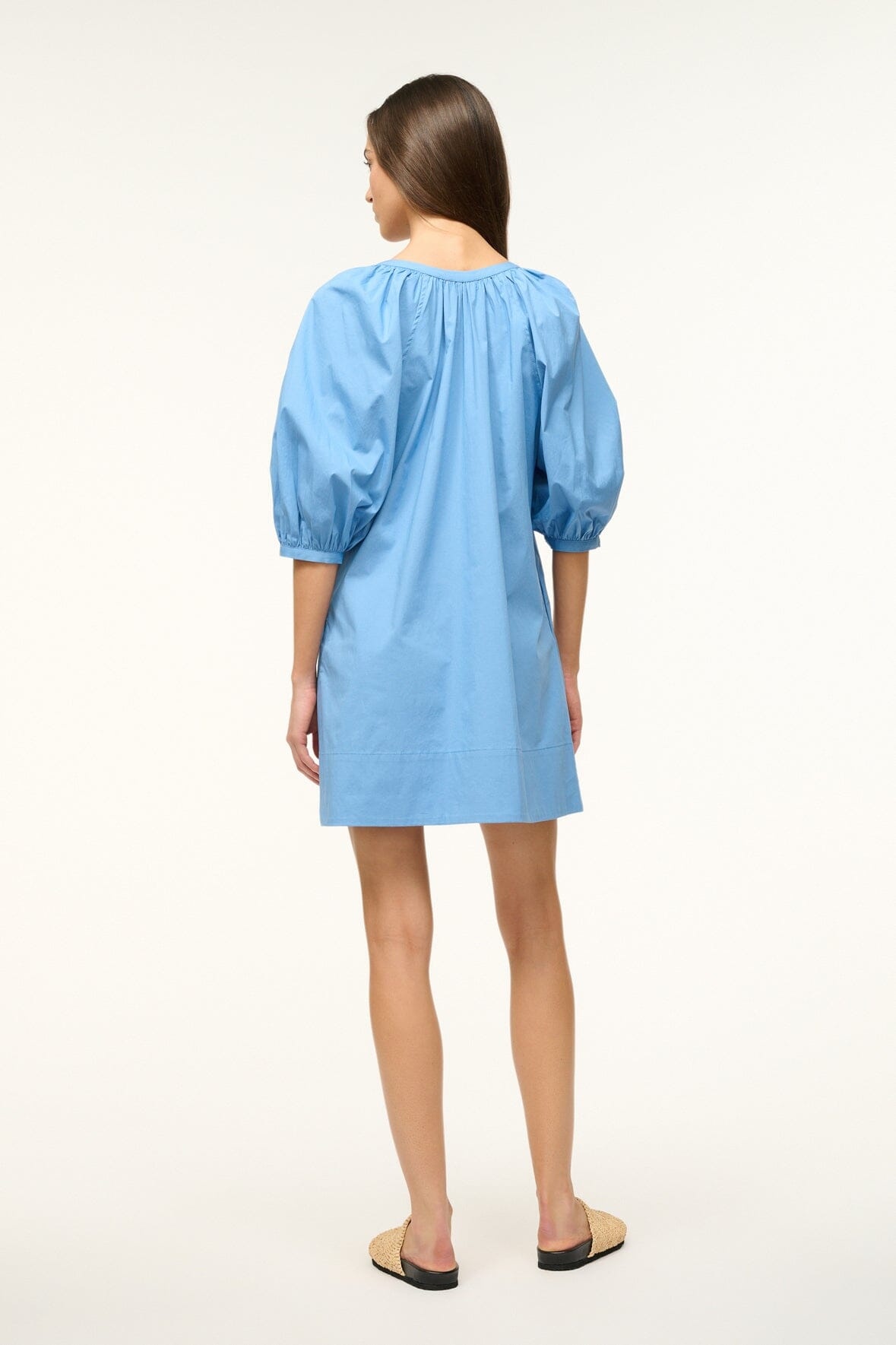 STAUD MINI VINCENT DRESS AZURE - 5