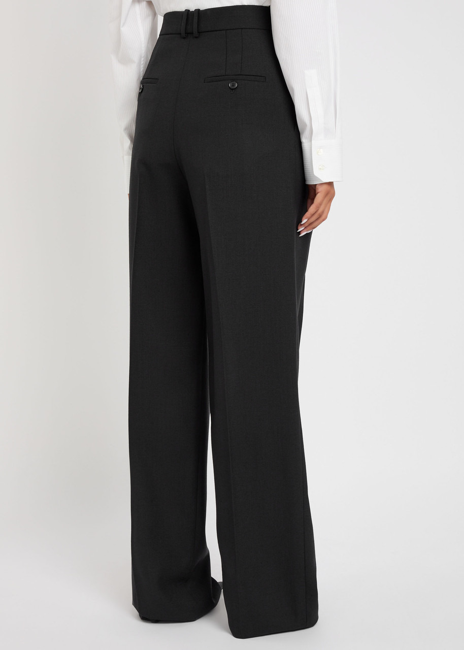 Yves Saint Laurent Wide-leg Wool Trousers - 3