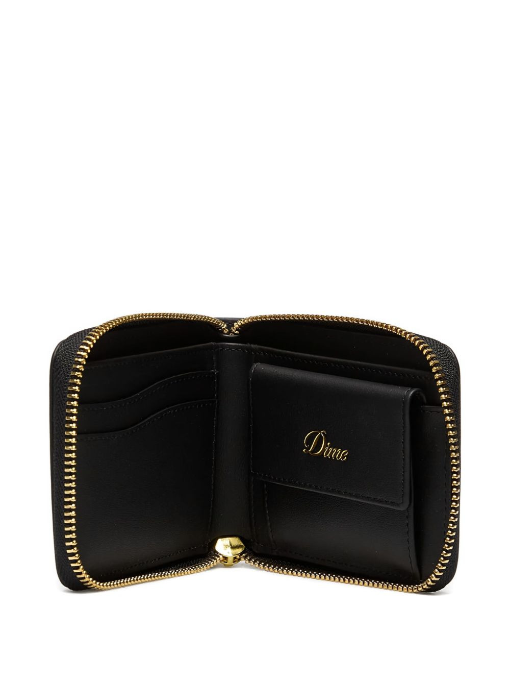 Cursive zip-around leather wallet - 3