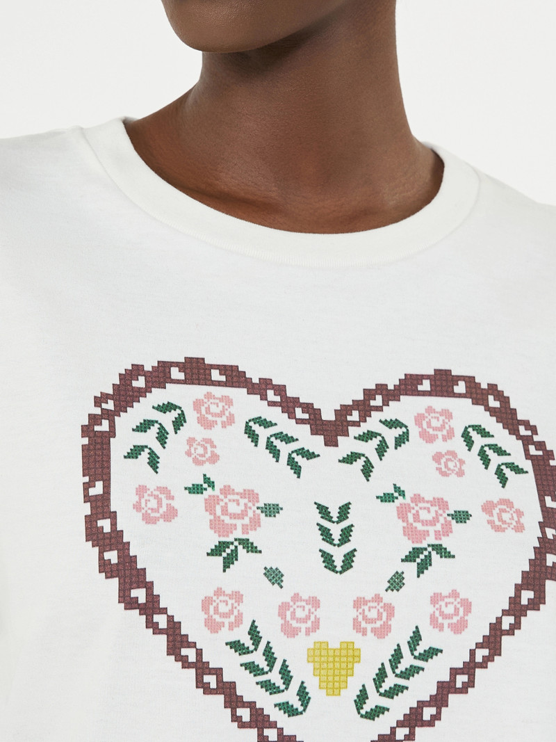 TENUE Cotton T-shirt with graphic print - WHITE 6