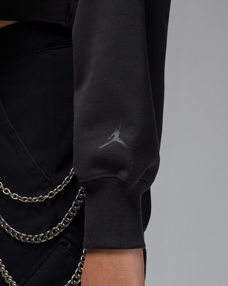 Jordan Flight Fleece Women's Cropped Satin-Lined Hoodie 5