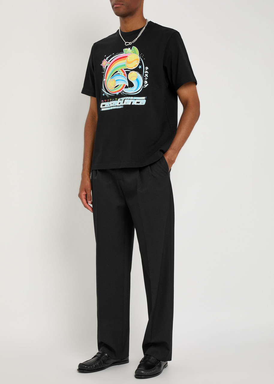 Casablanca Manga Tennis Ball Printed Cotton T-shirt - 4