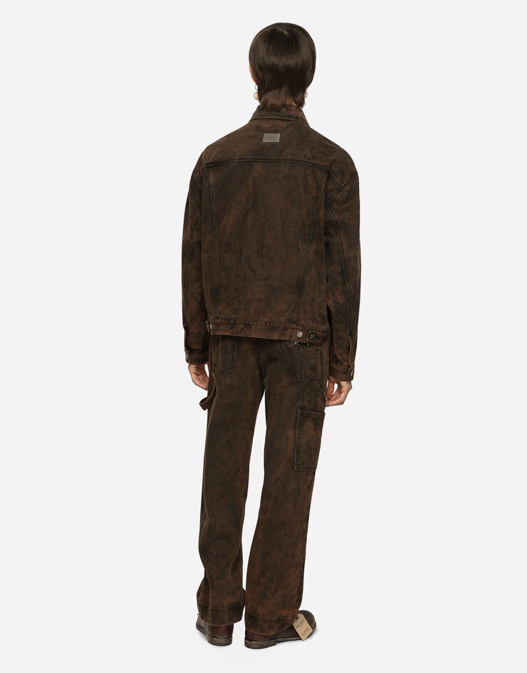 Overdyed denim worker jeans - 3