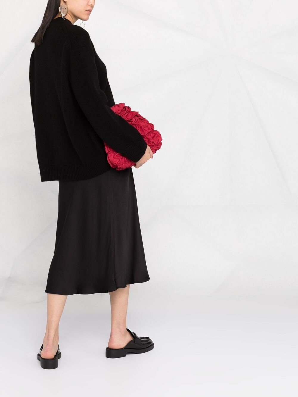 Bar fluted silk skirt - 4