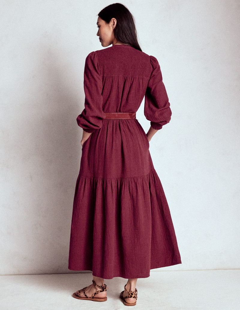 Cecily Double Cloth Midi Dress-Deep Wisteria 4