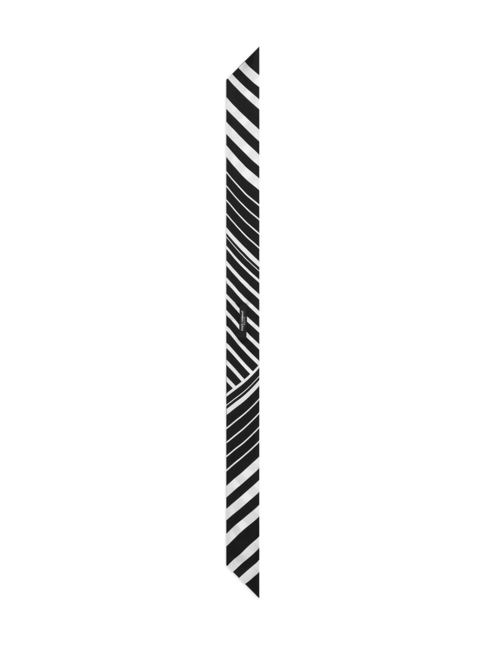 striped silk headscarf - 2