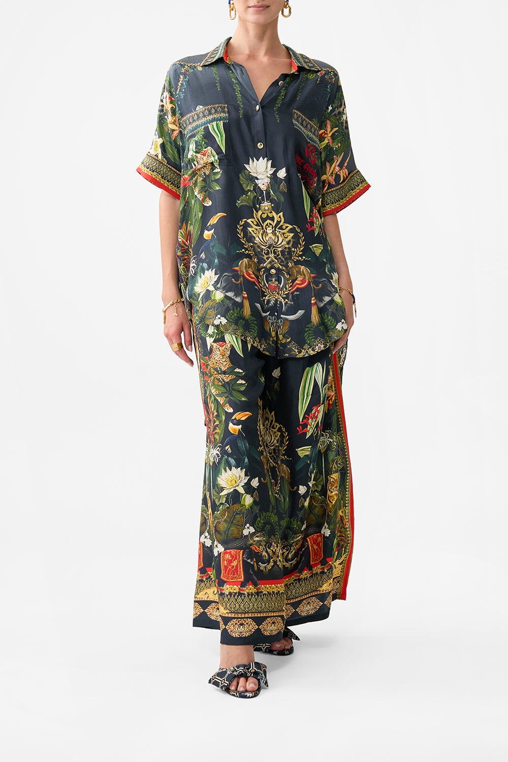WIDE LEG TROUSER WITH FRONT POCKETS - 6