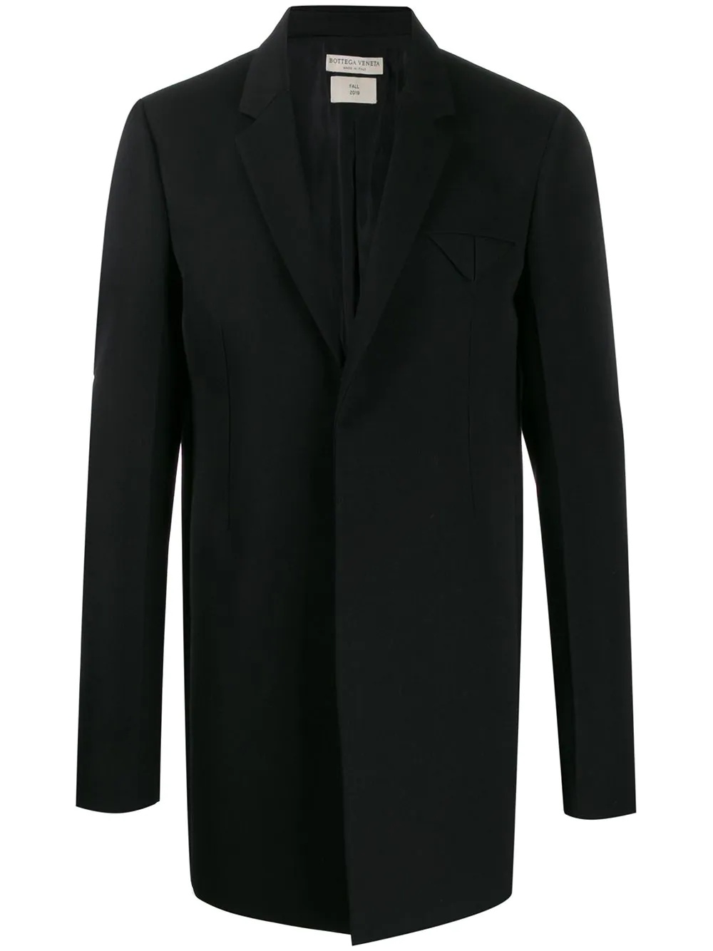 concealed button tailored coat - 1