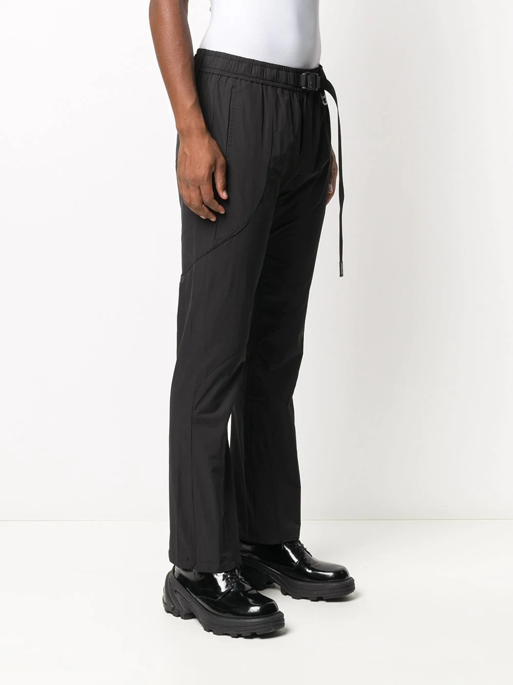 belted straight-leg trousers - 3