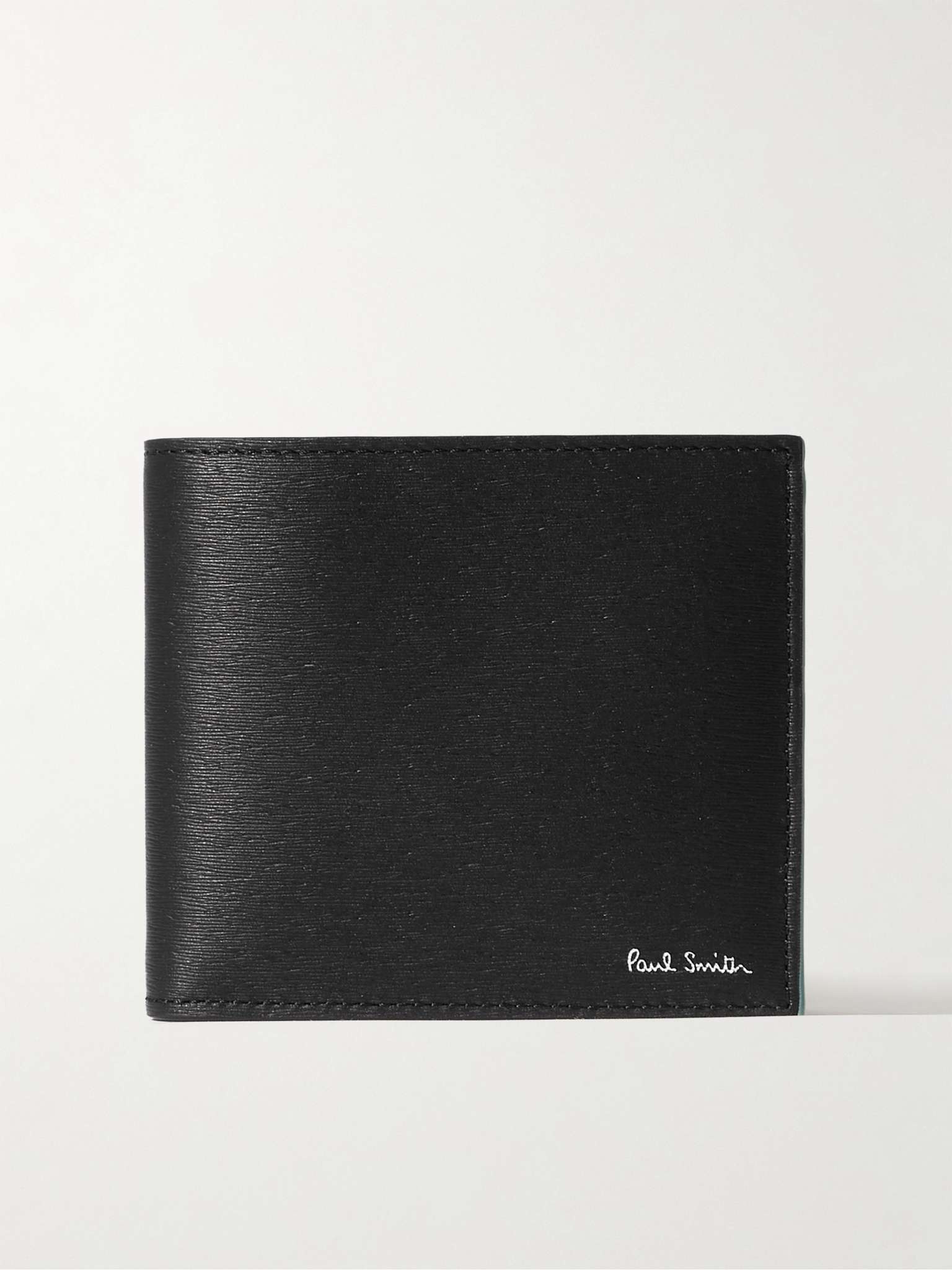 Logo-Print Textured-Leather Billfold Wallet - 1