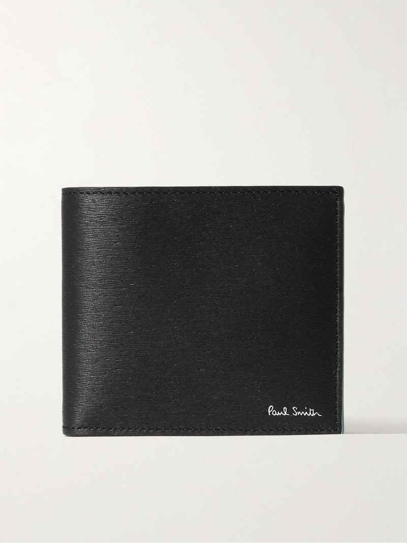 Logo-Print Textured-Leather Billfold Wallet - 1