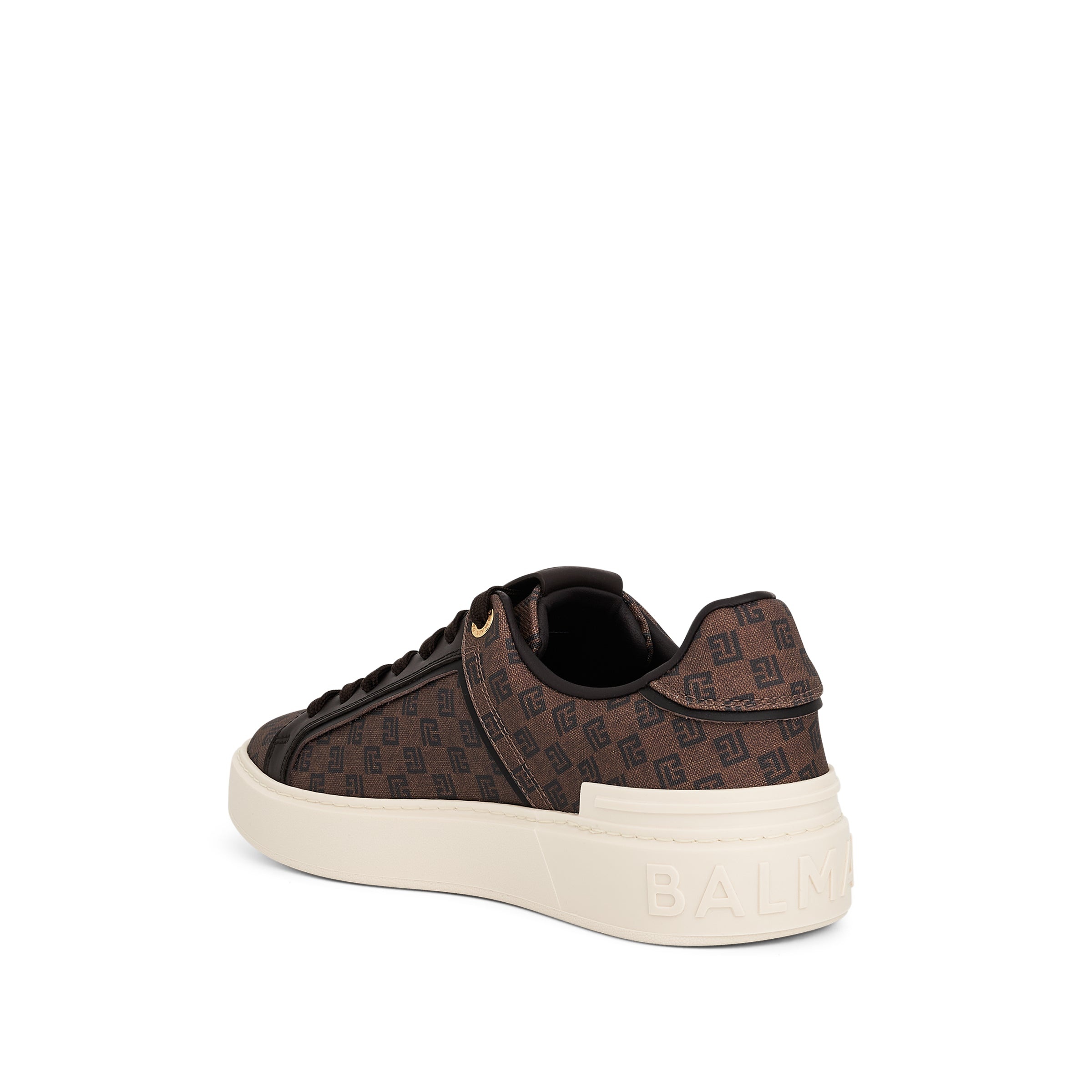 Signature Logo B-Court Sneaker in Brown - 3