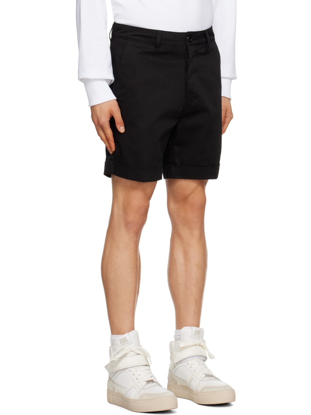 Black Rolled Shorts - 2