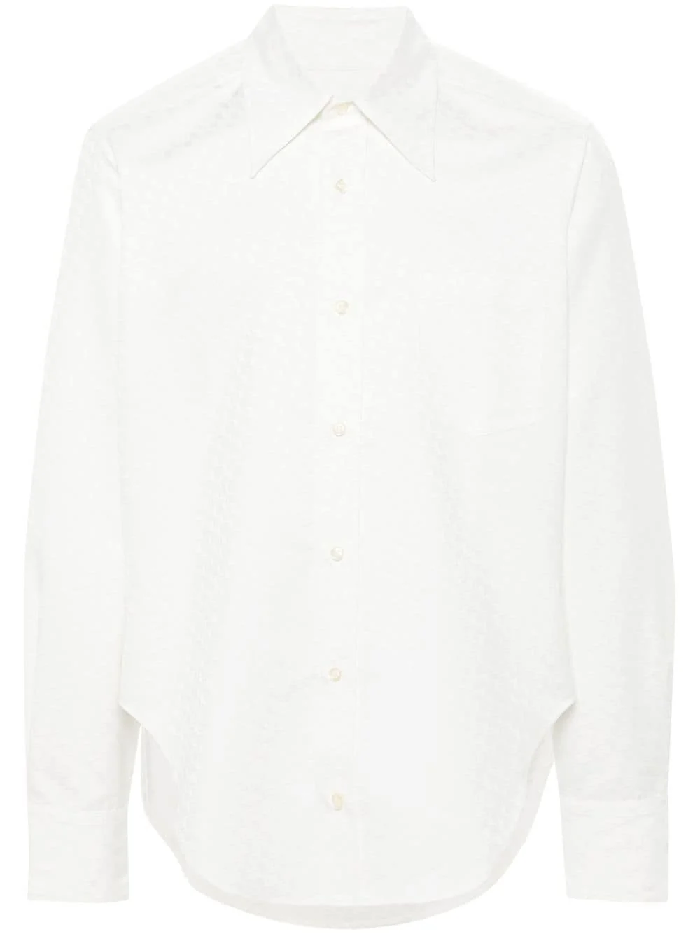 logo-jacquard shirt - 1