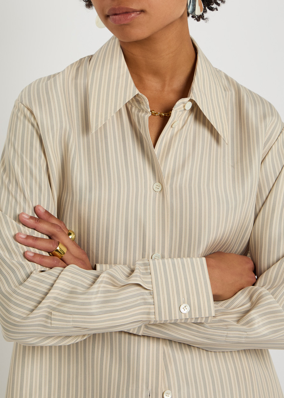Rohe Striped Silk-chiffon Shirt - 5