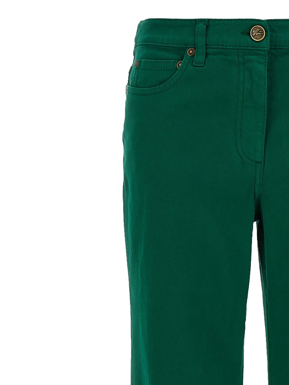 embroidered-logo back-patch trousers - 3