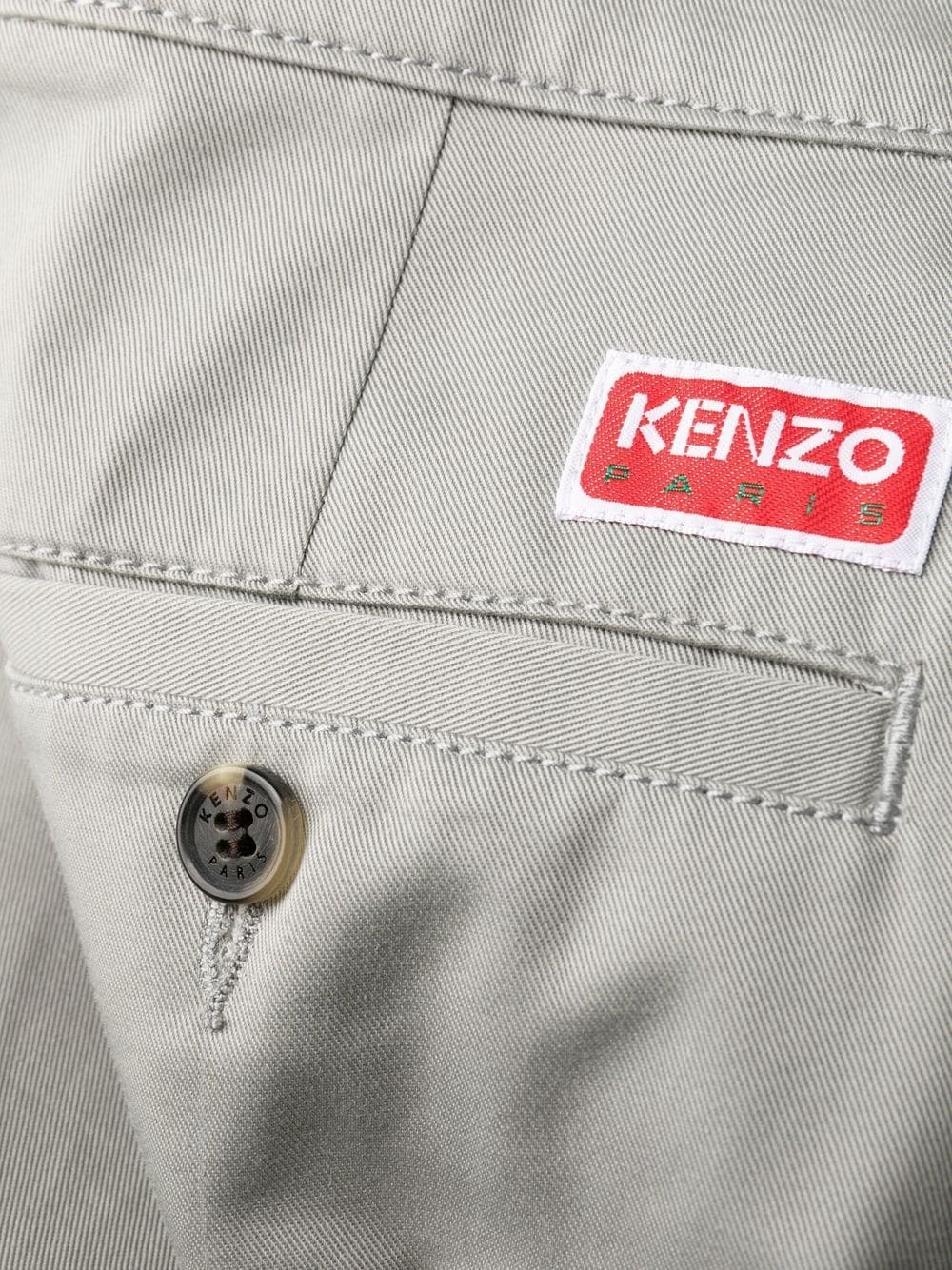 logo-patch cropped chinos - 7