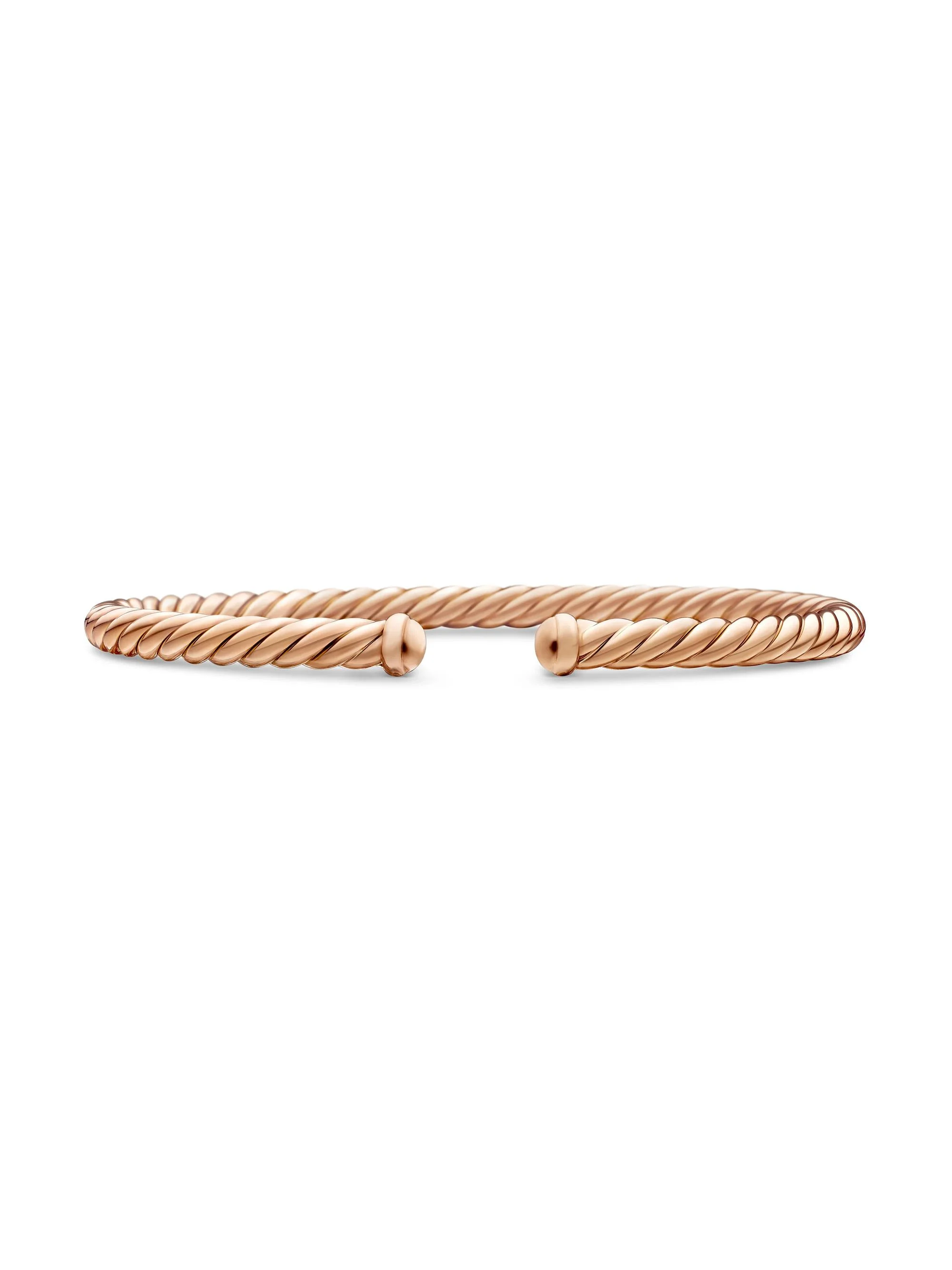 Women's Modern Cablespira Bracelet in 18K Rose Gold, 4MM - Gold - 1