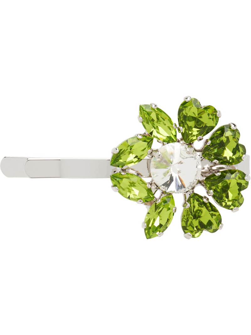 Silver Mini Heartbloom Hair Clip 1